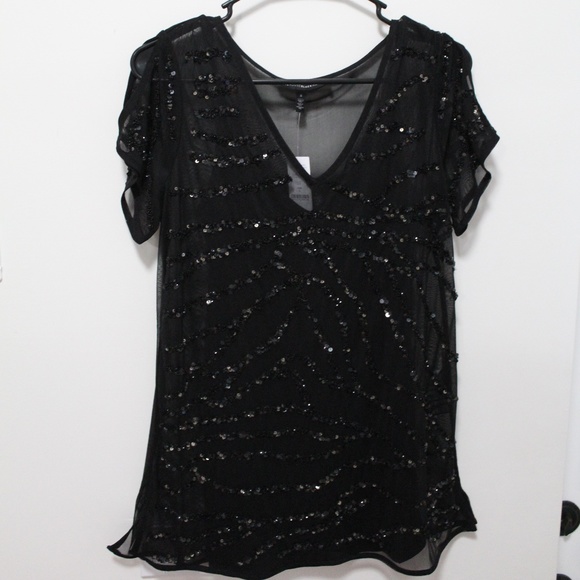 White House Black Market Embellished Tunic - Picture 2 of 8